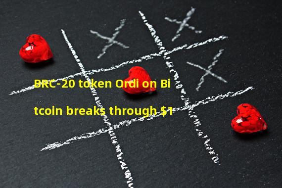BRC-20 token Ordi on Bitcoin breaks through $1