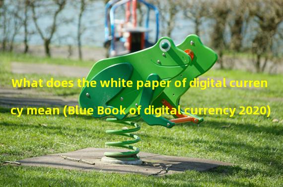 What does the white paper of digital currency mean (Blue Book of digital currency 2020)